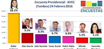 Encuesta Presidencial, AVEC – 24 Febrero 2016