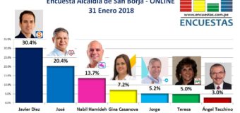 Encuesta Online Alcaldía de San Borja – 31 Enero de 2018