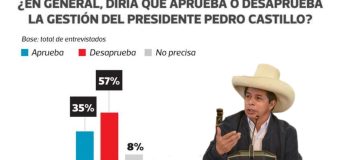 La aprobación de Pedro Castillo bajó a 35% en noviembre, según Ipsos