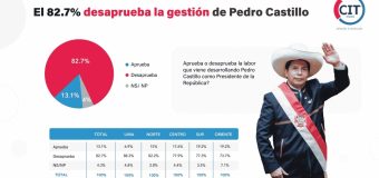 La aprobación de Pedro Castillo bajó a 13.1% en Julio 2022, según CIT
